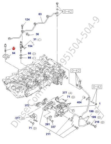 Болт форсунки (кронштейна) NQR75-90/NPR75/FVR34/FSR90 4HK1 Евро 3 ALL =Оригинал=